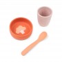 Conjunto Papa Silicone First Meal Papaya - Done By Deer