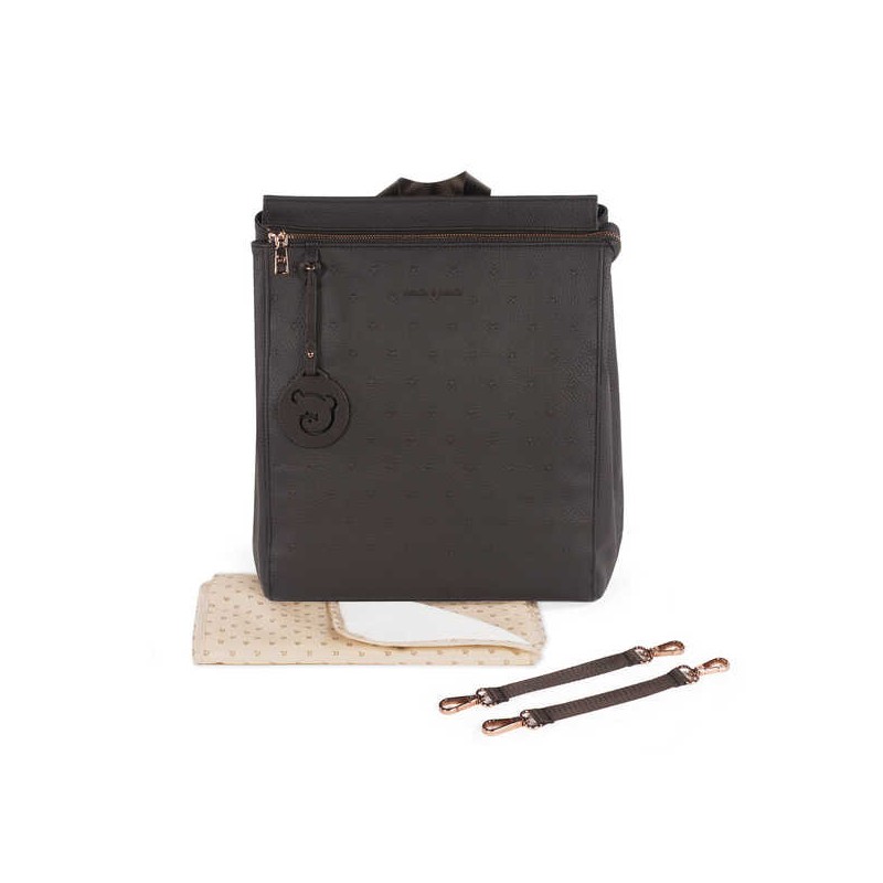 Mochila de Maternidade com Muda Fraldas London Coffee - Pasito a Pasito