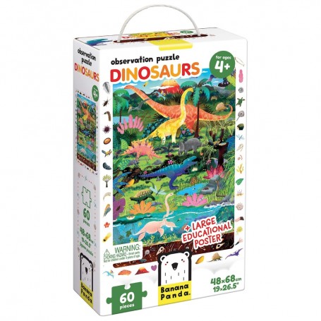 Puzzle Dinossauros - Banana Panda