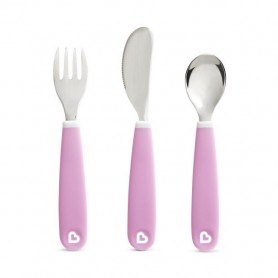 Conjunto de Talheres Inox Lilás - munchkin Conjunto de Talheres Inox Lilás - munchkin