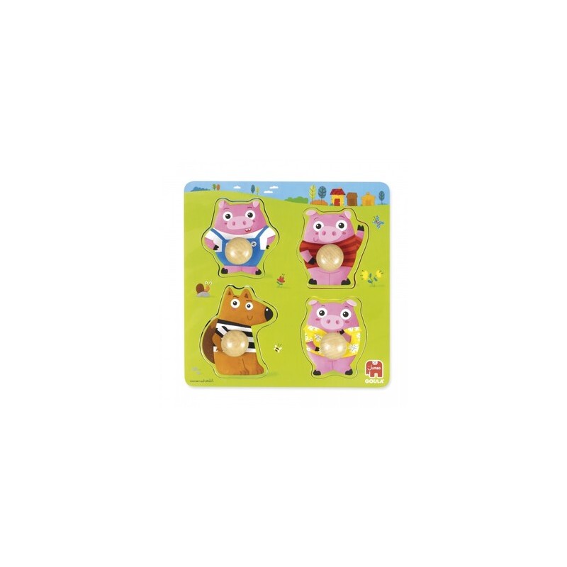 Puzzle Madeira Os 3 Porquinhos - Goula