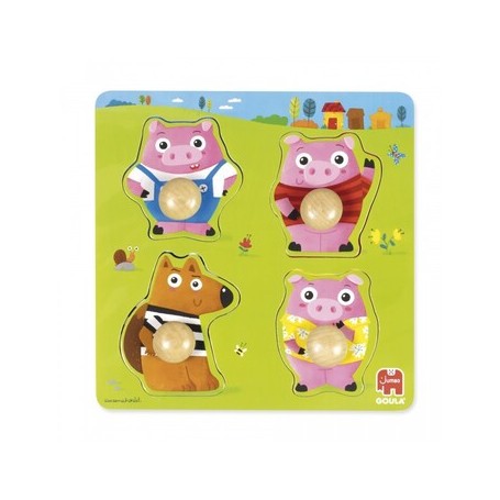 Puzzle Madeira Os 3 Porquinhos - Goula