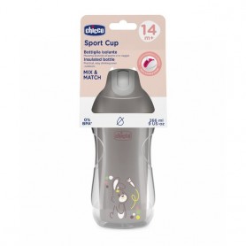 Copo Sport Térmico Mix&Match Cinza 266ml - Chicco Copo Sport Térmico Mix&Match Cinza 266ml - Chicco