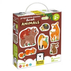 Puzzle Progressivo: Animais Floresta - Banana Panda Puzzle Progressivo: Animais Floresta - Banana Panda