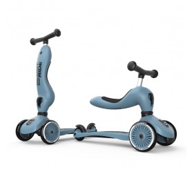 Trotinete Scoot&Ride One Azul Steel 1-5 anos - Highwaykick Trotinete Scoot&Ride One Azul Steel 1-5 anos - Highwaykick