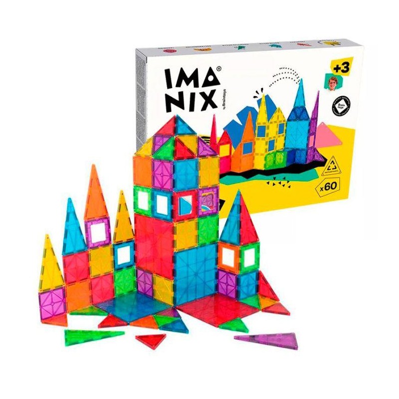 Conjunto Classic Imanix 60 peças - BrainToys