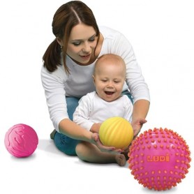 Conjunto 3 Bolas Sensoriais Rosa - Ludi Conjunto 3 Bolas Sensoriais Rosa - Ludi